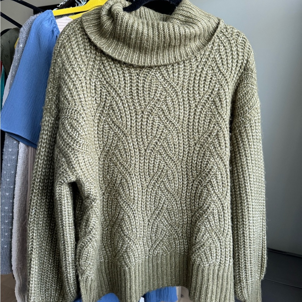 Green knit sweater